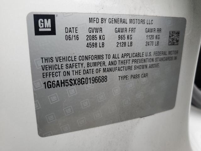 2016 CADILLAC ATS LUXURY - 1G6AH5SX8G0196688