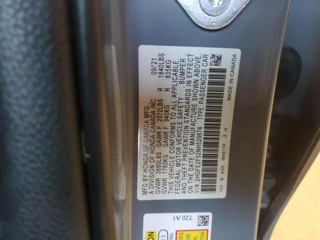 2022 HONDA CIVIC SPOR - 2HGFE2F52NH529674
