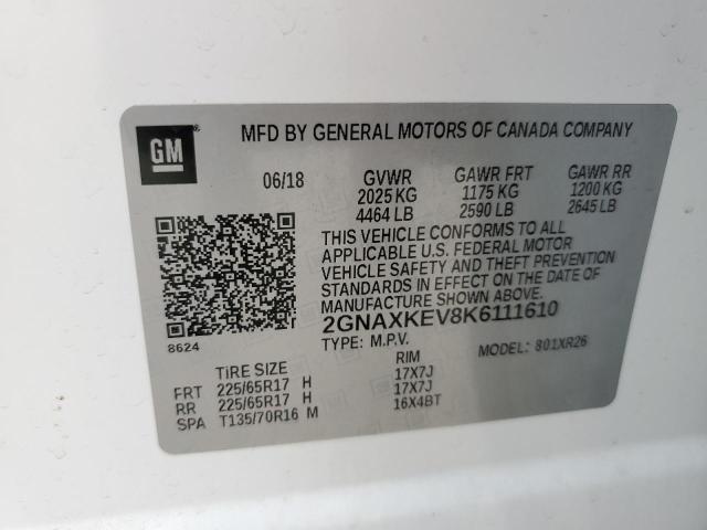 2019 CHEVROLET EQUINOX LT - 2GNAXKEV8K6111610