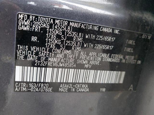 VIN 2T3ZFREV6JW485854 2018 Toyota RAV4, LE no.13