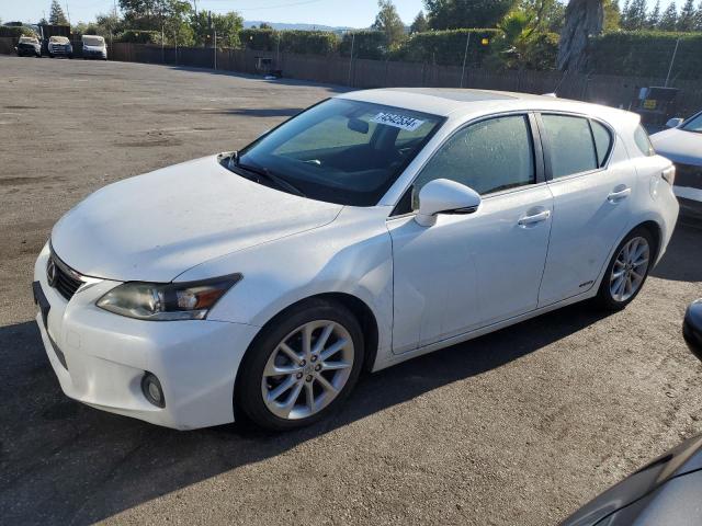 LEXUS CT 200 2012 white  hybrid engine JTHKD5BH0C2061773 photo #1