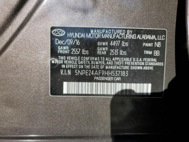 VIN 5NPE24AF9HH537183 2017 HYUNDAI SONATA no.12