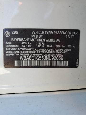 2018 BMW 320 I - WBA8E1G55JNU92859
