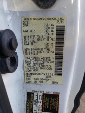 2015 NISSAN FRONTIER S - 1N6AD0CW5FN753752