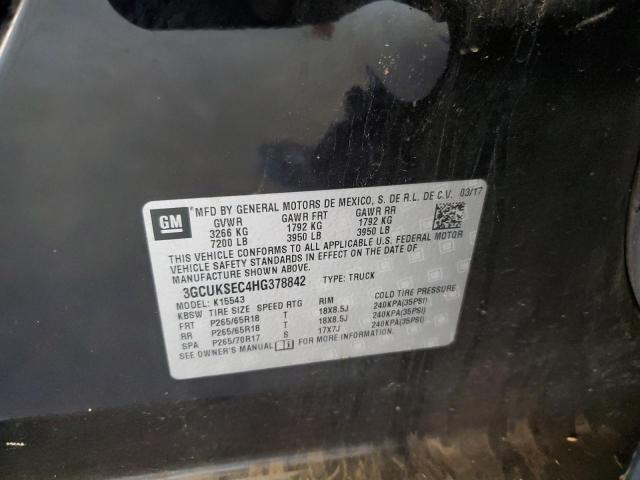2017 CHEVROLET SILVERADO - 3GCUKSEC4HG378842