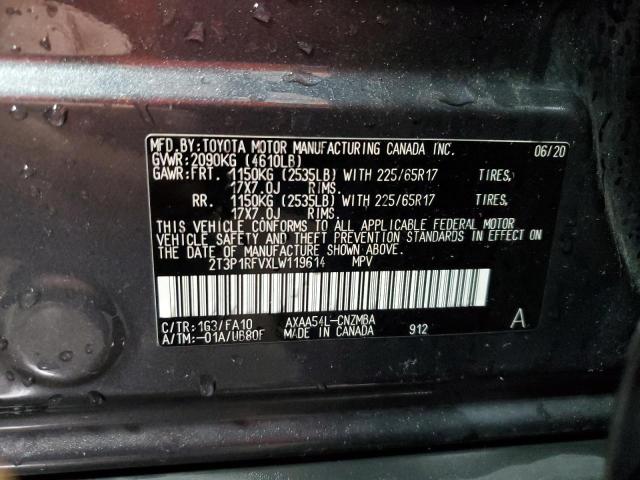 2020 TOYOTA RAV4 XLE - 2T3P1RFVXLW119614