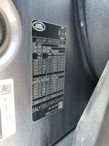 2021 LAND ROVER RANGE ROVE SALYT2EU5MA309358