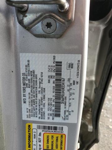 VIN 3FA6P0LU4JR234167 2018 Ford Fusion, Se Hybrid no.12