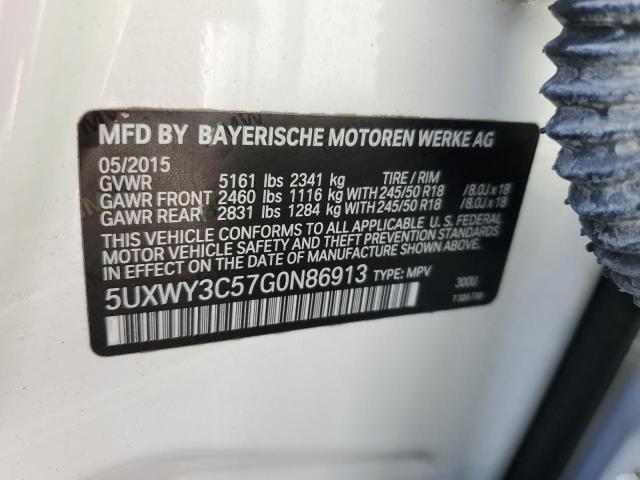 2016 BMW X3 XDRIVE2 - 5UXWY3C57G0N86913