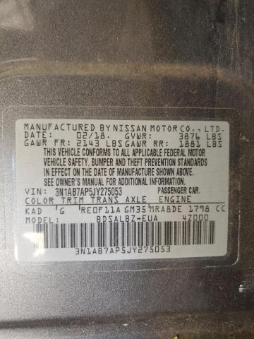 2018 NISSAN SENTRA S - 3N1AB7AP5JY275053