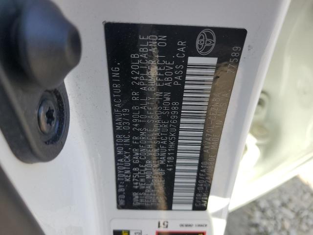 VIN 4T1B11HK5KU769988 2019 Toyota Camry, L no.13