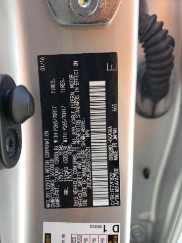 2016 TOYOTA 4RUNNER SR - JTEZU5JR5G5122531