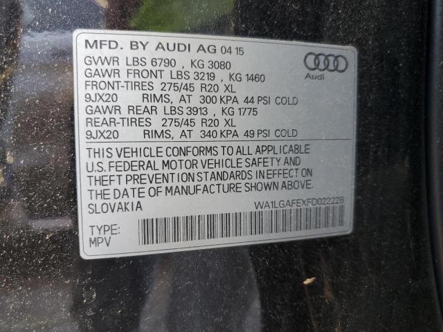2015 AUDI Q7 PREMIUM - WA1LGAFEXFD022228