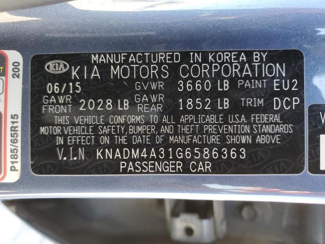 2016 KIA RIO LX - KNADM4A31G6586363