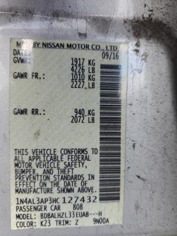 2017 NISSAN ALTIMA 2.5 - 1N4AL3AP3HC127432