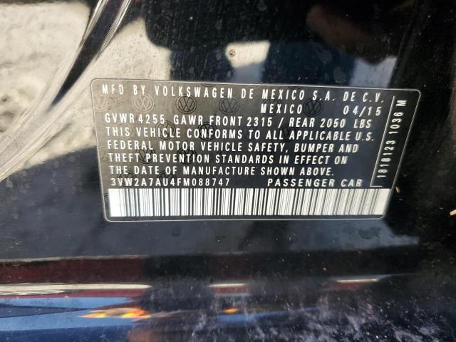 2015 VOLKSWAGEN GOLF TDI 3VW2A7AU4FM088747