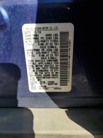2017 NISSAN ROGUE S - JN8AT2MTXHW140470