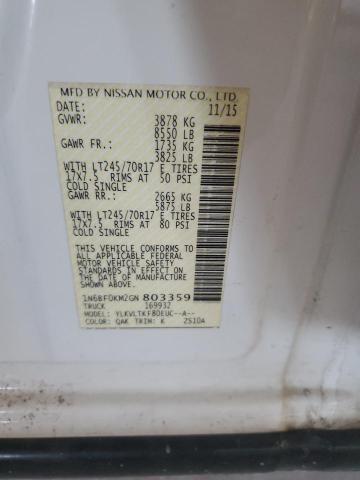 2016 NISSAN NV 1500 S - 1N6BF0KM2GN803359