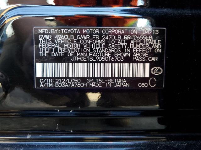 VIN JTHCE1BL9D5016703 2013 Lexus GS, 350 no.12