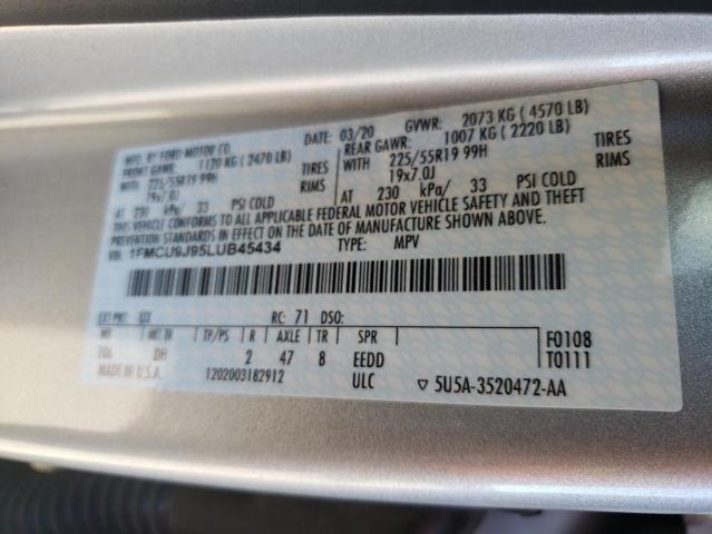 VIN 1FMCU9J95LUB45434 2020 Ford Escape, Titanium no.13