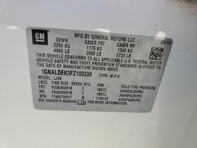 2015 CHEVROLET EQUINOX LT - 1GNALDEK3FZ100330