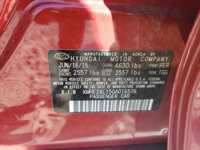 2016 HYUNDAI SONATA HYB - KMHE24L15GA016576