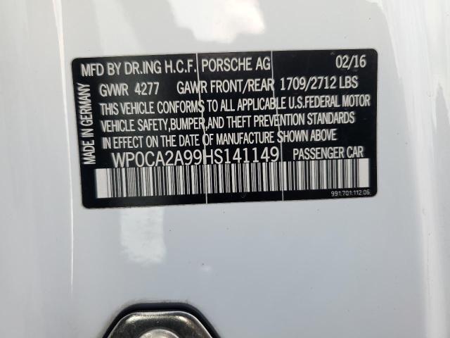 2017 PORSCHE 911 CARRER - WP0CA2A99HS141149