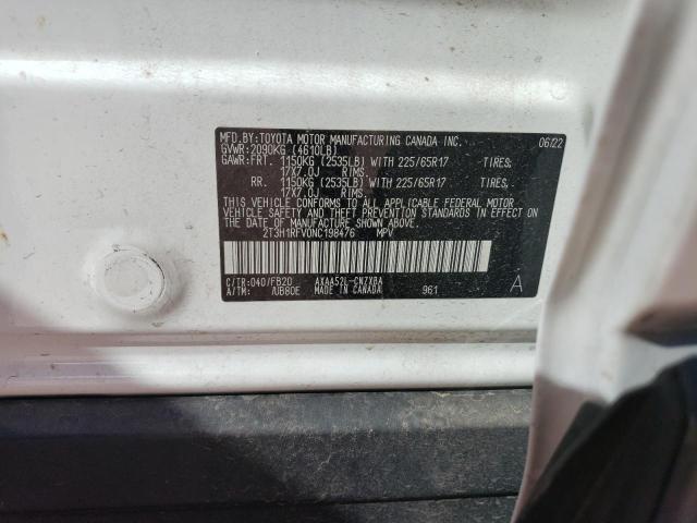 2022 TOYOTA RAV4 LE - 2T3H1RFV0NC198476