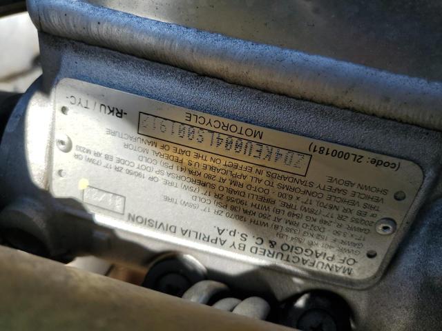 2020 APRILIA RSV4 ZD4KEU004LS001912