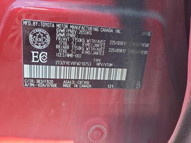 2015 TOYOTA RAV4 LE - 2T3ZFREV8FW210753
