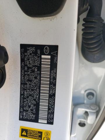 2016 LEXUS CT 200 JTHKD5BH1G2258618
