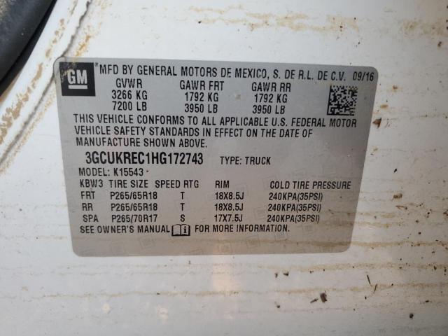2017 CHEVROLET SILVERADO - 3GCUKREC1HG172743