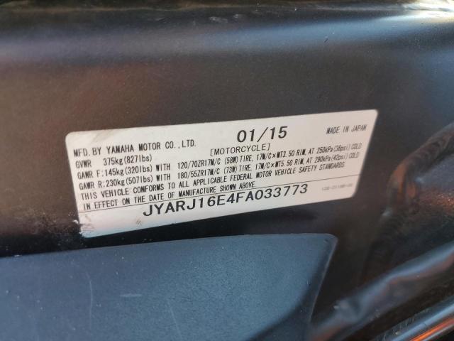 2015 YAMAHA YZFR6 JYARJ16E4FA033773