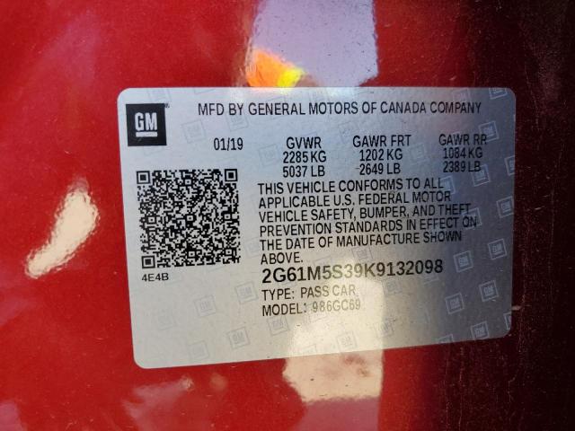 2019 CADILLAC XTS LUXURY - 2G61M5S39K9132098