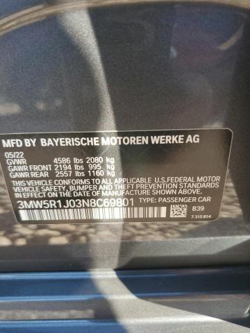 VIN 3MW5R1J03N8C69801 2022 BMW 3 Series, 330I no.12