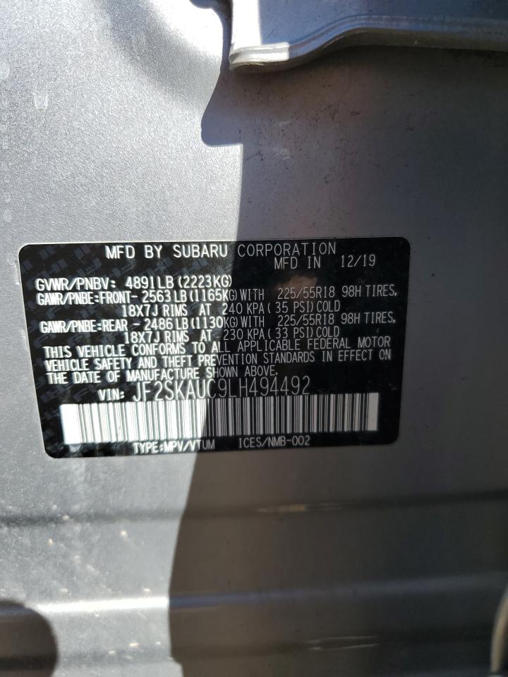 Lot #2928601771 2020 SUBARU FORESTER L