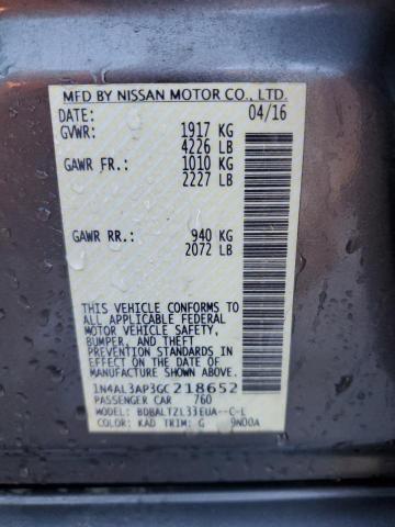 2016 NISSAN ALTIMA 2.5 - 1N4AL3AP3GC218652