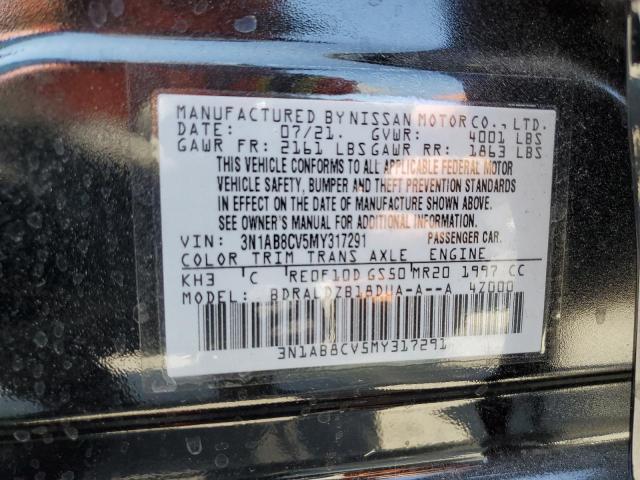 2021 NISSAN SENTRA SV - 3N1AB8CV5MY317291