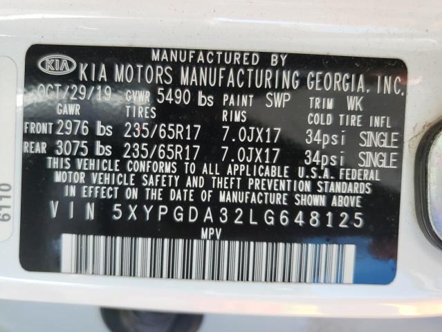 2020 KIA SORENTO L - 5XYPGDA32LG648125
