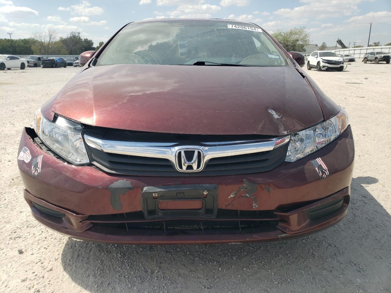 Lot #3030685107 2012 HONDA CIVIC EXL