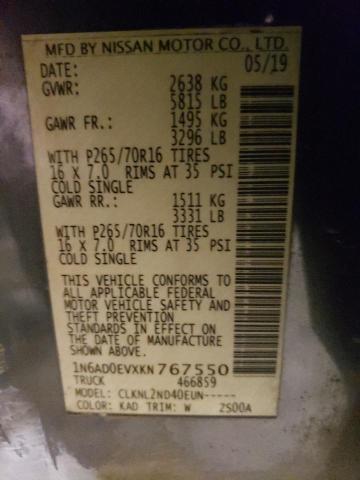 2019 NISSAN FRONTIER S - 1N6AD0EVXKN767550