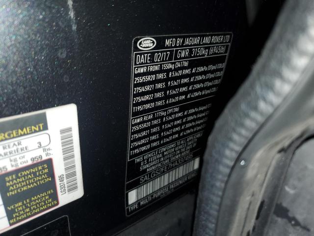 2017 LAND ROVER RANGE ROVE - SALGS2FE7HA337495