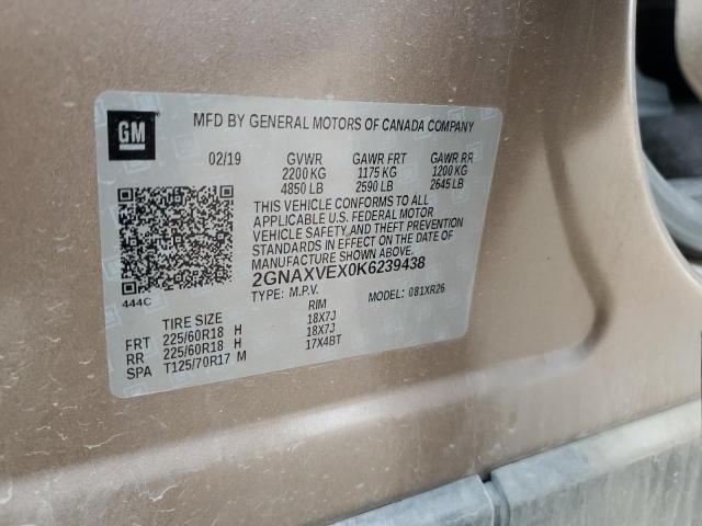 2019 CHEVROLET EQUINOX LT - 2GNAXVEX0K6239438