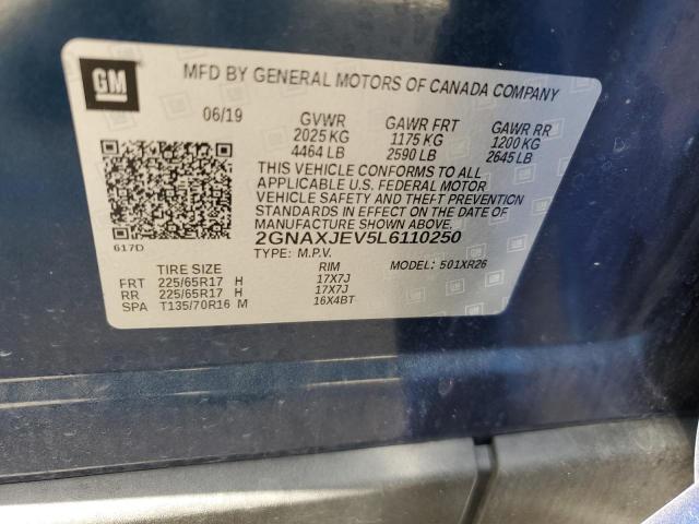2020 CHEVROLET EQUINOX LT - 2GNAXJEV5L6110250
