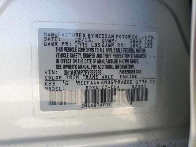 2015 NISSAN SENTRA S - 3N1AB7AP7FY382788