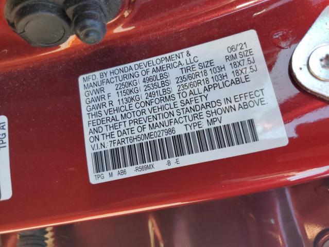 2021 HONDA CR-V EX - 7FART6H50ME027986