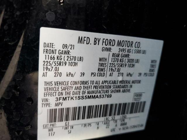 2021 FORD MUSTANG MA - 3FMTK1SS5MMA53769