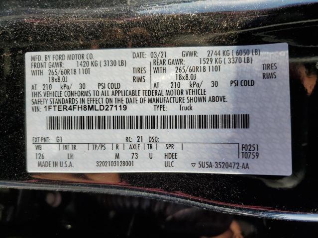 2021 FORD RANGER XL - 1FTER4FH8MLD27119