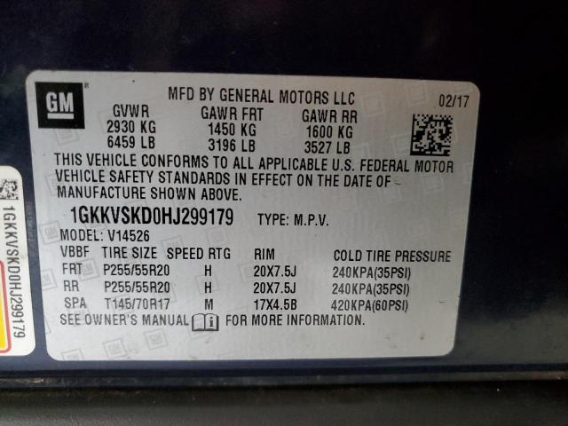 2017 GMC ACADIA LIM 1GKKVSKD0HJ299179