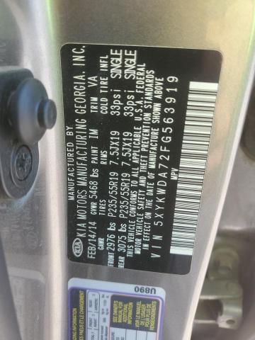 VIN 5XYKWDA72FG563919 2015 KIA Sorento, SX no.13